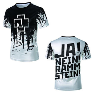 Men Clothing 2019 Rammstein 3D T Shirt 2019 New Gothic Tee Shirt Homme Metal Band Rammstein Men Fashion Popular Tops