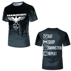 Men Clothing 2019 Rammstein 3D T Shirt 2019 New Gothic Tee Shirt Homme Metal Band Rammstein Men Fashion Popular Tops