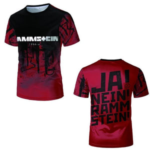 Men Clothing 2019 Rammstein 3D T Shirt 2019 New Gothic Tee Shirt Homme Metal Band Rammstein Men Fashion Popular Tops