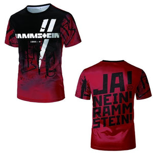 Men Clothing 2019 Rammstein 3D T Shirt 2019 New Gothic Tee Shirt Homme Metal Band Rammstein Men Fashion Popular Tops