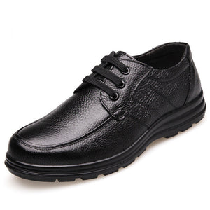 Genuine Leather Shoes Men Brand Footwear Non-slip Thick Sole Fashion Men's Casual Shoes Male High Quality Cowhide Loafers K059