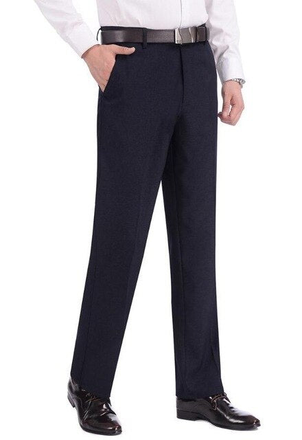 #2838 Autumn Winter Thick Middle Age Men Formal Pants For Men Straight Plus Size Pantalon Costume Homme Dress Pants Loose