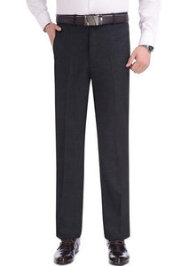 #2838 Autumn Winter Thick Middle Age Men Formal Pants For Men Straight Plus Size Pantalon Costume Homme Dress Pants Loose