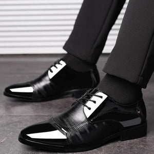 Fashion Oxford Business Men Shoes Spring Autumn Leather High Quality Soft Casual Breathable Men's Flats Zip Shoes