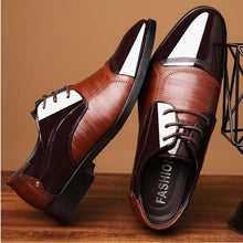 Load image into Gallery viewer, Fashion Oxford Business Men Shoes Spring Autumn Leather High Quality Soft Casual Breathable Men&#39;s Flats Zip Shoes