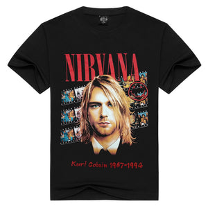 Nirvana T-shirts Men/Women Summer Cotton Tops Tees Print T shirt Men loose o-neck short sleeve Fashion Tshirts Plus Size S-3XL