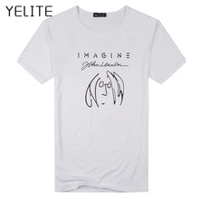 Load image into Gallery viewer, YELITE Fashion Men T Shirt New Imagine John Lennon Short Sleeve Men T Shirt O Neck  Casual Top Summer Fashion Tops Tees